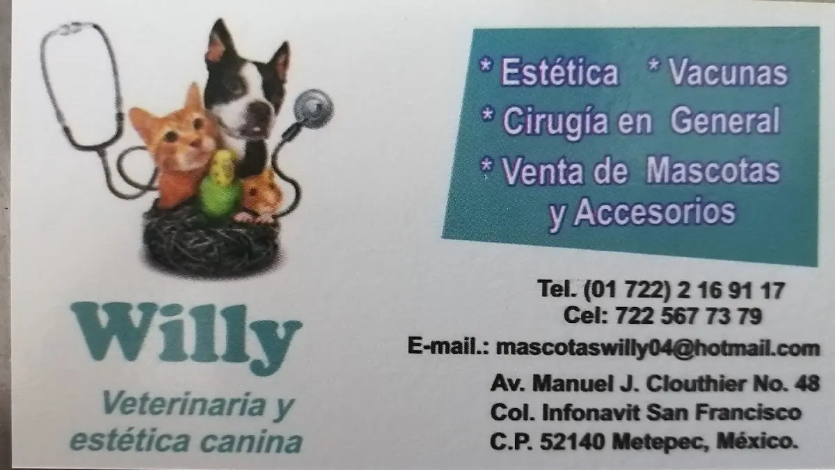 VETERINARIA Y TIENDA DE MASCOTAS "WILLY"