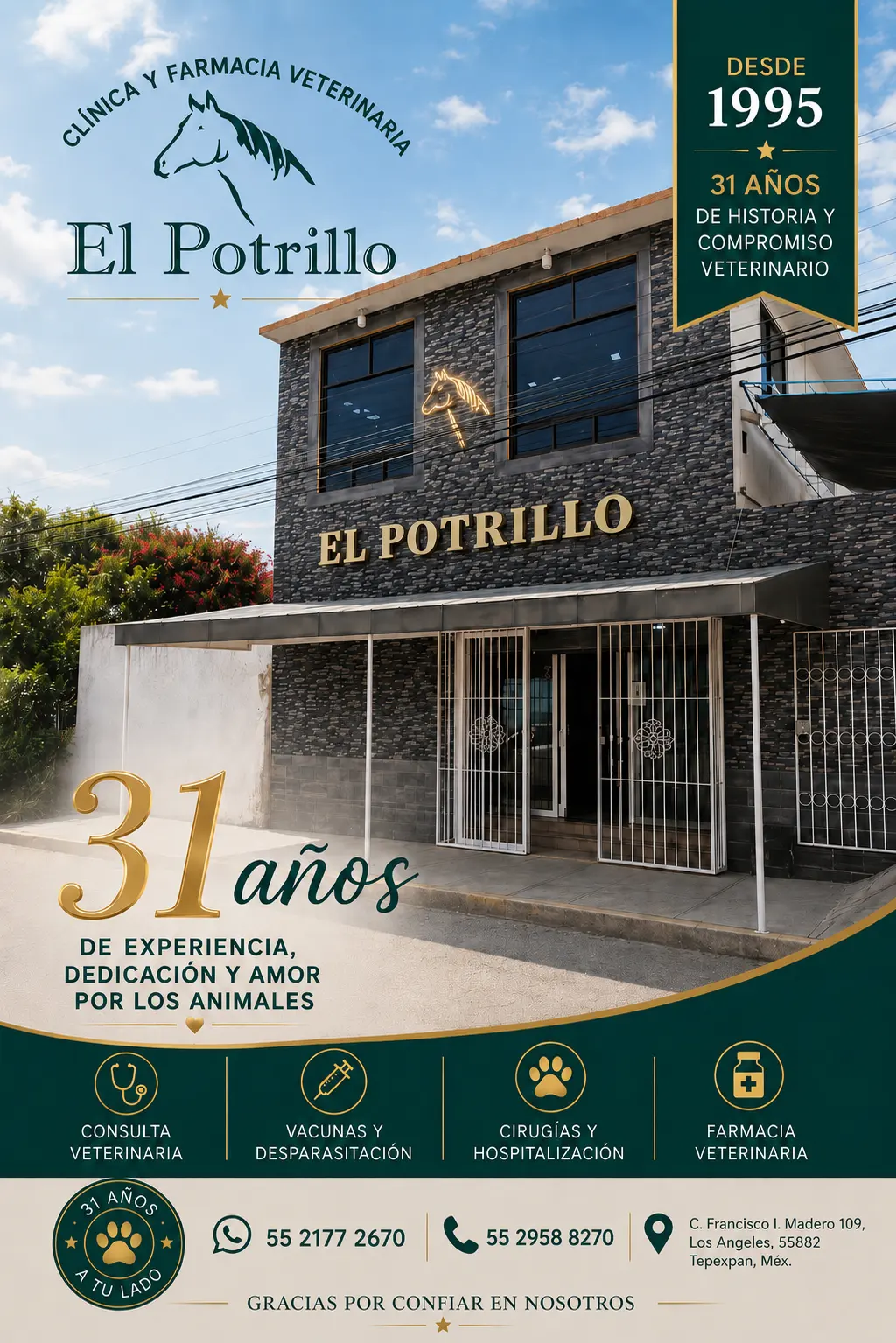 Clinica y Farmacia Veterinaria "El Potrillo".